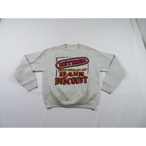 Funny Retired Now Give Me My Discount Sweatshirt Gray Sz M 1990s